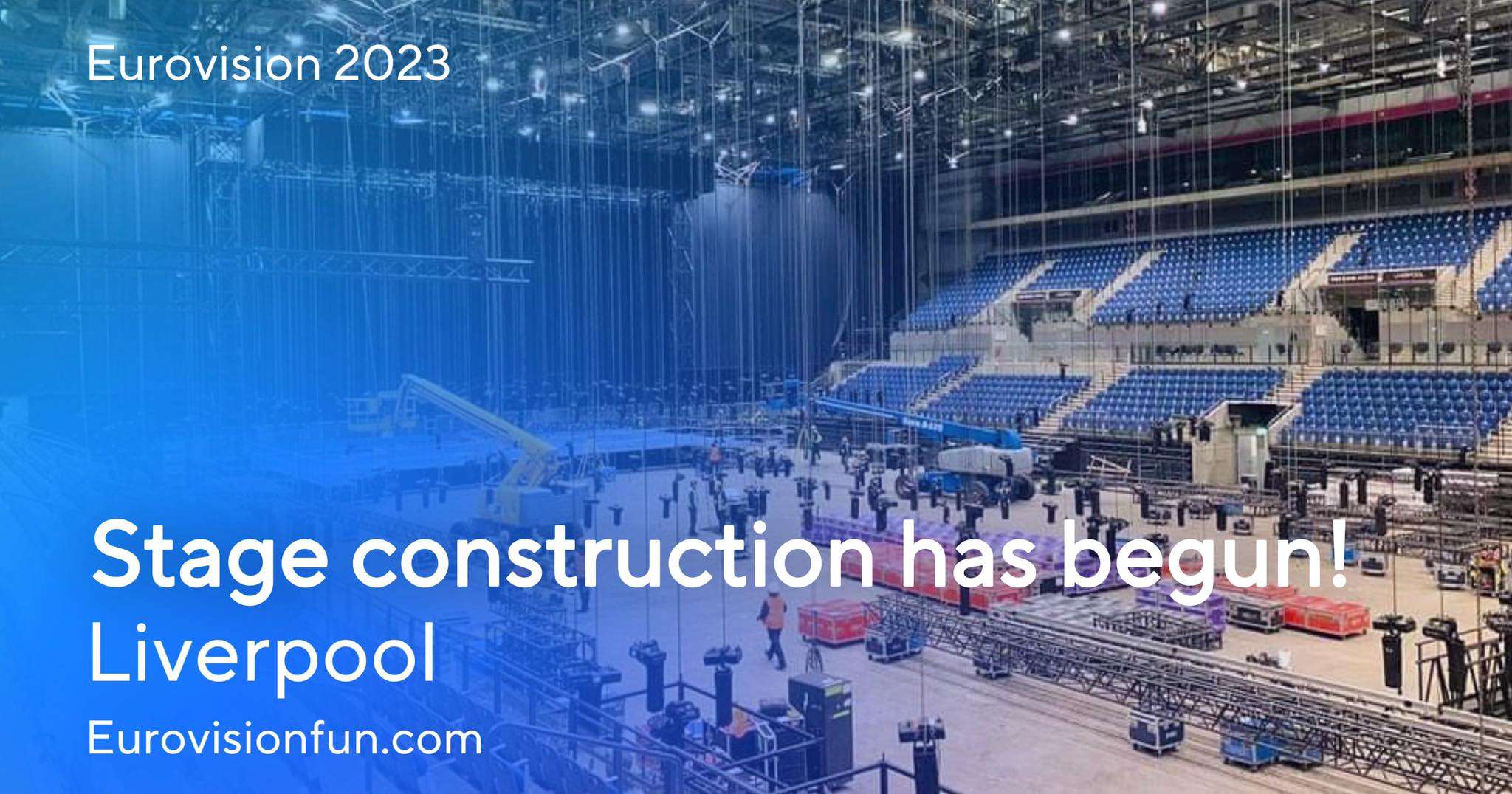 Eurovision 2023 Construction of the M&S Bank Arena stage has begun