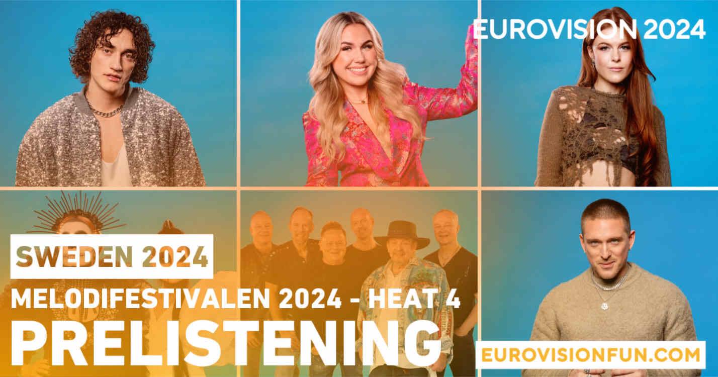 Sweden Insight into the Melodifestivalen 2024 4th heat songs! SVT