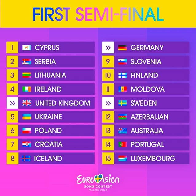 Eurovision 2024 Semi Final 1